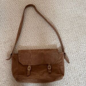 Free People Brown Suede Shoulder Bag